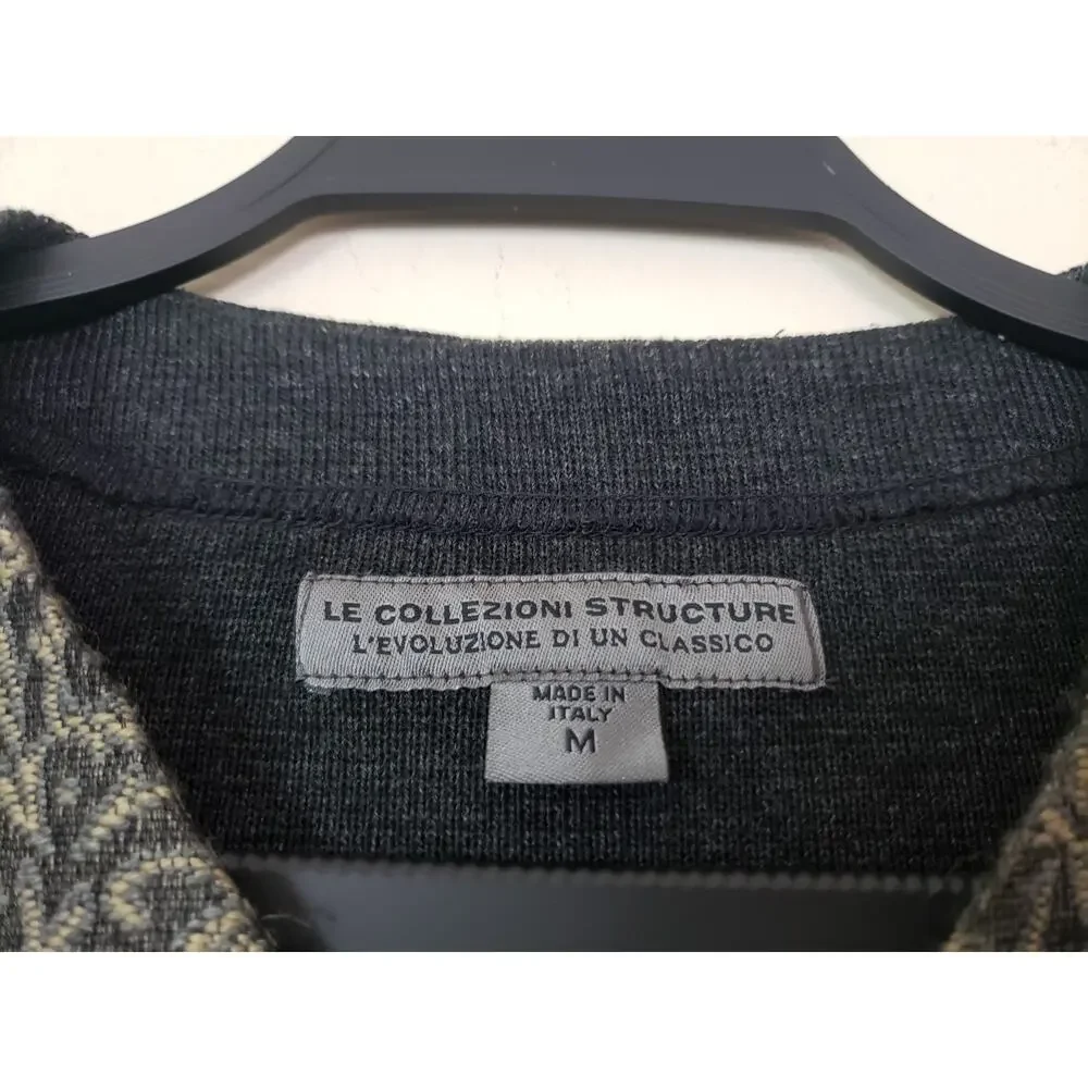 Le Collezioni Structure Made in Italy Knit Vest Mens Size M Patterned Classic